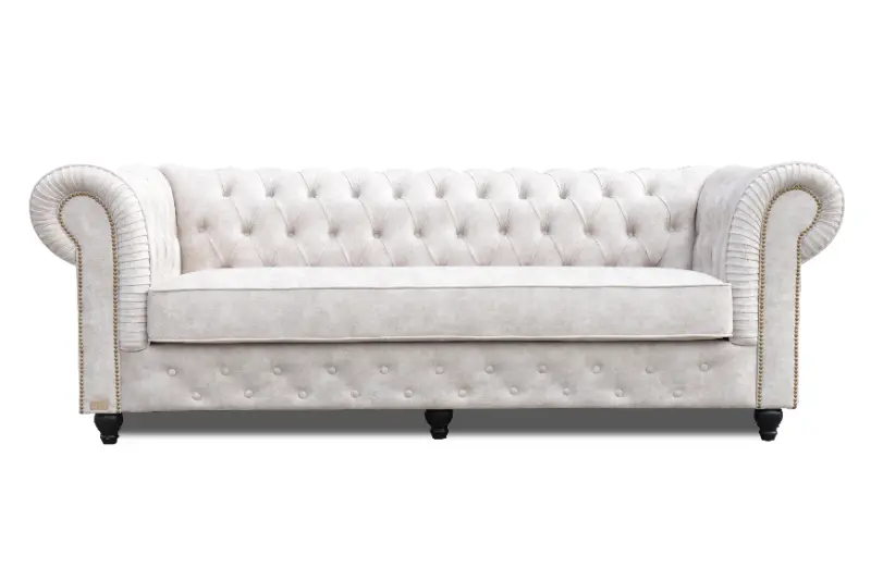 Pleated Chesterfield 2 Seater (Easy Clean)